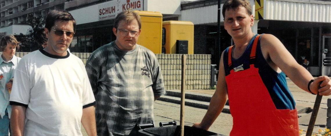 Besuch beim Reinigungstrupp in der Gelsenkirchener Allee - 1997.
